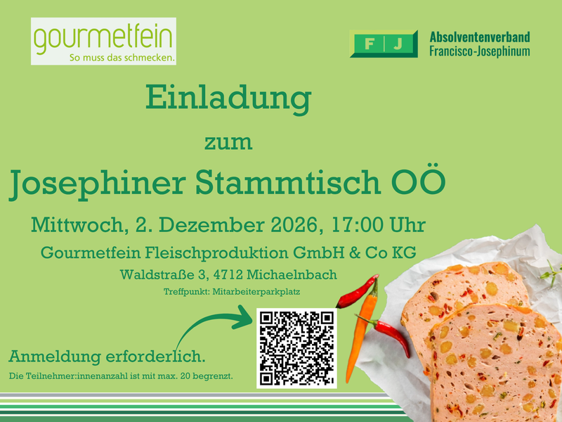 Einladung Stammtisch OÖ Gourmetfein 02.12.2026
